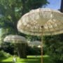 Cream And Gold Hand Painted Balinese Parasol, thumbnail 1 of 4