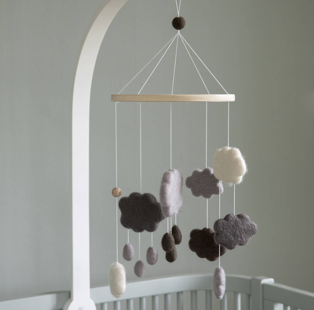 Clouds Felted Cot Mobile, 1 of 5