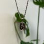 Silver Middle Finger Charm Pendant Necklace, thumbnail 4 of 6