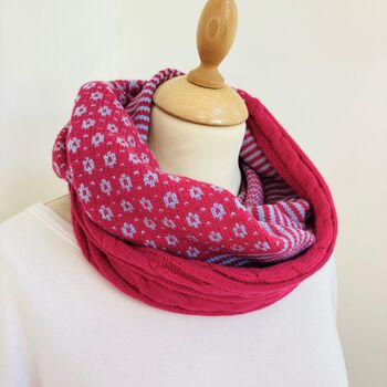 Pink Woolly Snood/ Scarf, 6 of 9