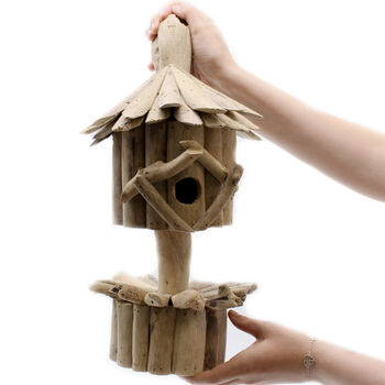 Handmade Wooden Bird House And Garden Nesting Box, 9 of 12