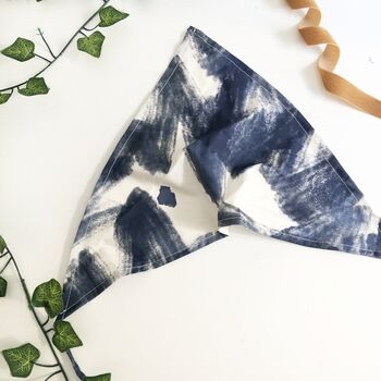 Printed Cotton Hair Scarf, Triangle Head Scarf, 2 of 5