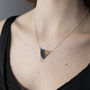 Small Silver Geometric Triangle Necklace, thumbnail 5 of 8