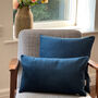 Luxury Super Soft Velvet Cushion Pacific Blue, thumbnail 7 of 8