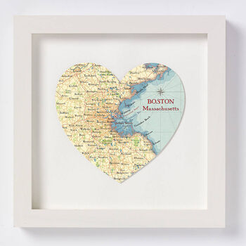 Boston Map Heart Print, 2 of 4