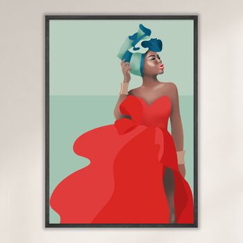 Woman In Rose Illustrated Art Print, 5 of 6