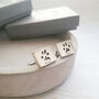 Stainless Steel Engraved Rectangle Cufflinks With Prints, thumbnail 2 of 3
