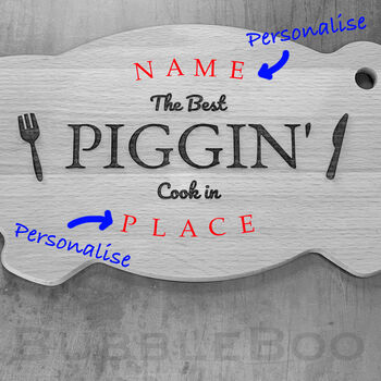 Personalised Pig Shaped Chopping Board, 3 of 5