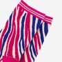 Women's Zebra Print Bamboo Socks Blue Pink, thumbnail 3 of 4