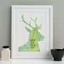 Stags Head Personalised Family Or Friends Print, thumbnail 3 of 11