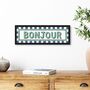 French Style Stripe Bonjour Framed Print, thumbnail 3 of 8