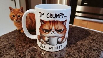 Grumpy Cat Mug I’m Grumpy Deal With It.” Cat Lover Gift, 2 of 2