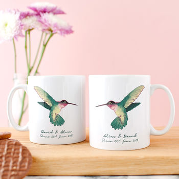 Personalised Hummingbirds Couple Coaster Set, 2 of 6