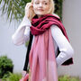 Ombre Colour Shade Gradient Woven Scarf, thumbnail 1 of 12
