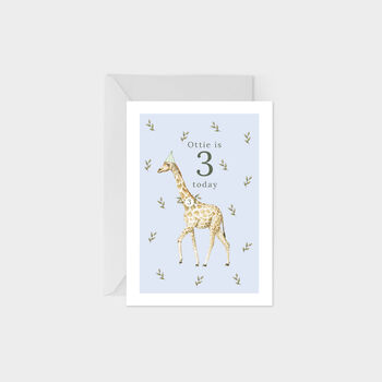 Birthday Giraffe Greetings Card, 4 of 7