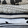 Otilly Hand Stitched Quilted Throw Ivory And Black, thumbnail 7 of 8