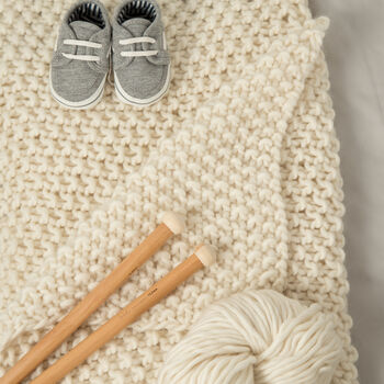 Louis Baby Blanket Knitting Kit, 10 of 11