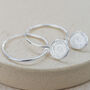 Sterling Silver Talisman Charm Hoops, thumbnail 1 of 3