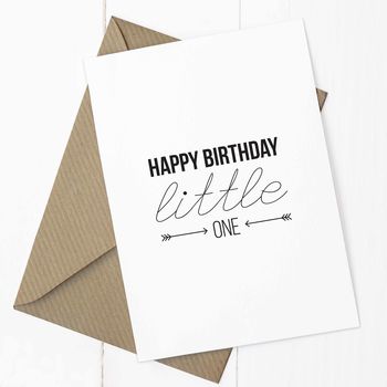 'Happy Birthday Little One' A6 Greetings Card, 3 of 3