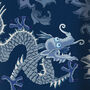 Dragon Garden Chinoiserie Lamp Shade, Blue, thumbnail 5 of 8