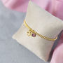 50th Birthday Birthstone Charm Bracelet, thumbnail 4 of 9