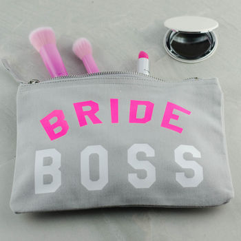 'Bride Boss' Wedding Make Up Bag, 3 of 7