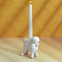 G Decor Poodle Dinner Candle Holder, thumbnail 1 of 4