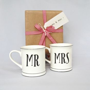 Set Of Mr And Mrs Mugs ~ Boxed And Gift Wrapped, 2 of 5