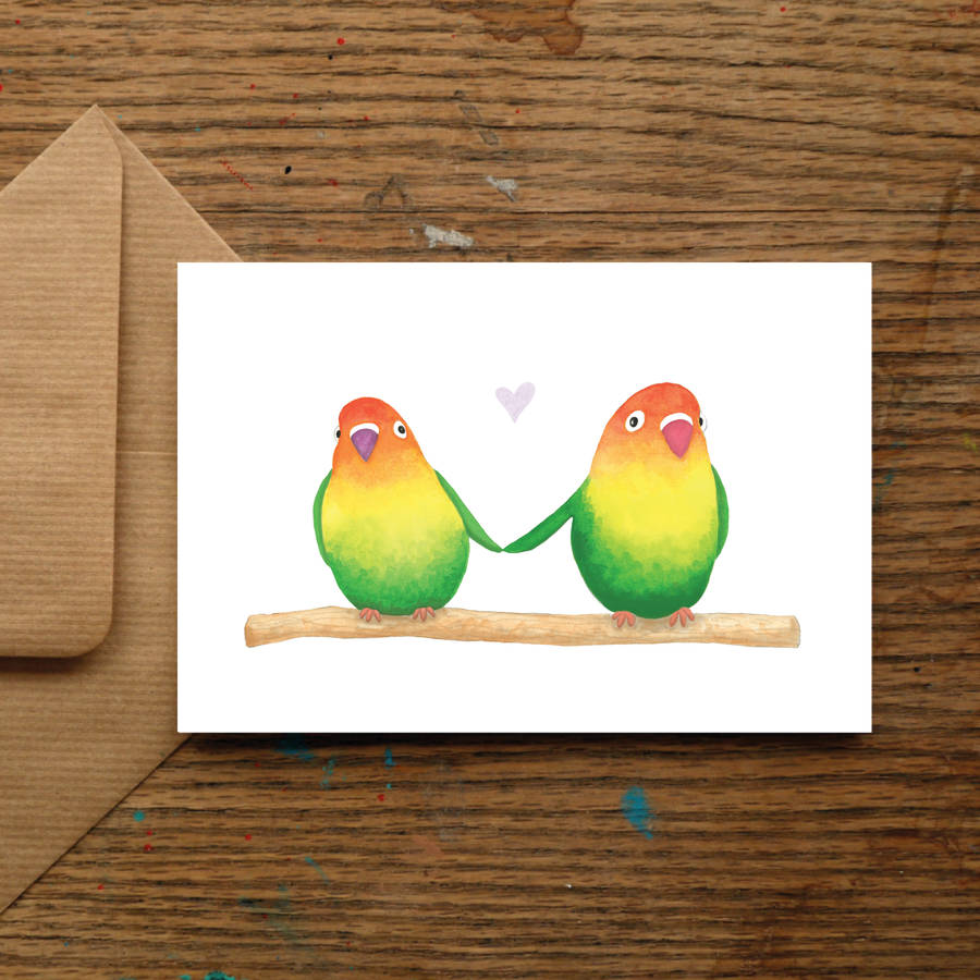 Lovebirds Love Card