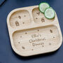 Personalised Christmas Bamboo Suction Plate, thumbnail 3 of 4