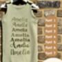 Personalised Baby Zip Sleepsuit – Embroidered Baby Grow With Name – Newborn Gift In 10 Colours, thumbnail 12 of 12