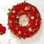 Personalised Kingsbridge Floral Christmas Wreath, thumbnail 1 of 6