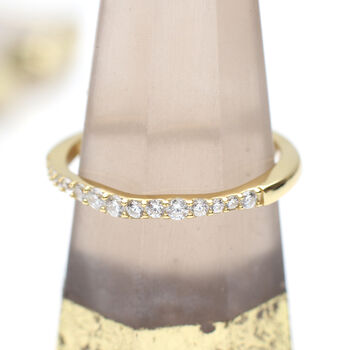 Gold Plated And Semi Precious Crystal Soft Wave Ring, 2 of 4