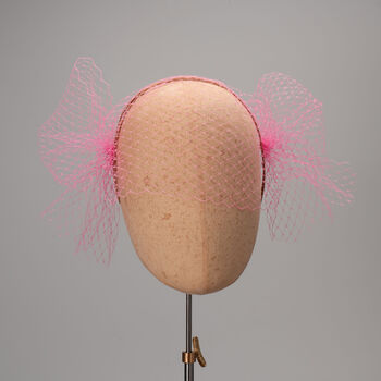 Bunched Veil In Pink 'Filipa', 4 of 8