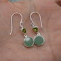 Peridot Jade Earrings: Gold Or Silver, Dangle Drop, thumbnail 7 of 10
