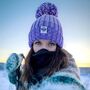 Lavender Gradient Reflective Superbobble Hat, thumbnail 3 of 7