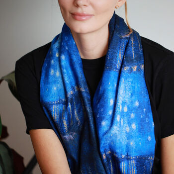 Van Gogh's 'Starry Night' Print Scarf, 2 of 5