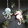 Pink Seahorse Christmas Tree Decoration, thumbnail 2 of 2