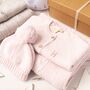 Luxury Baby Girl Pink And Grey Knitted Gift Box, thumbnail 1 of 12