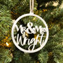 Personalised Mr And Mrs Tree Decoration, thumbnail 2 of 6