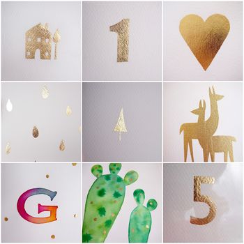 Handmade Gold Foil Llama Couple Birthday Card, 8 of 8