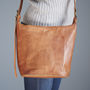 Personalised Classic Leather Tote Cross Body Bag, thumbnail 1 of 11