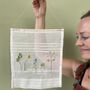 New Baby Pressed Wildflower And Stitched Words Wall Art, thumbnail 2 of 8