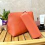 Terracotta Orange Cosmetic Wash Bag, thumbnail 6 of 6