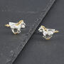 Galloping Horse Cufflinks In Silver And 18 Ct Gold, thumbnail 2 of 2