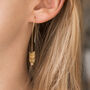 Pull Through Natural Stone Earrings In Colours, thumbnail 2 of 2