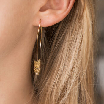 Pull Through Natural Stone Earrings In Colours, 2 of 2