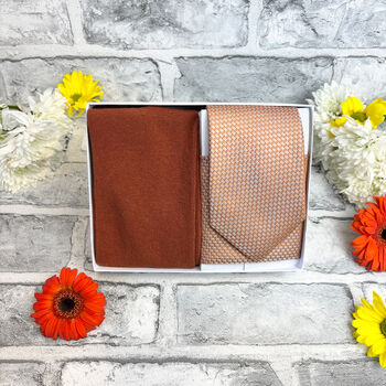 Spice Woven Wedding Tie Set, 6 of 6