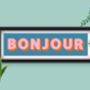 Framed Bonjour Typography Print, thumbnail 6 of 8