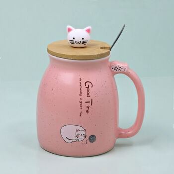 Cat Mugs Ceramic Tea Coffee In Assorted Colours G Decor, 8 of 10